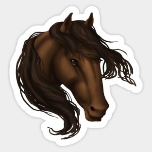 Horse Head - Brown Sticker